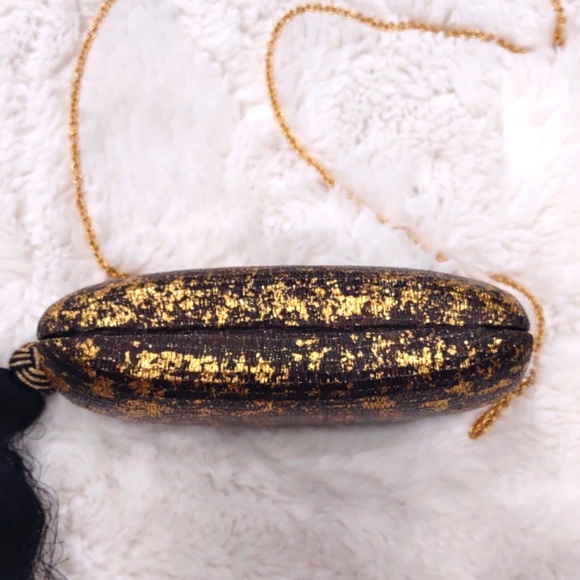 KAYU Elegant Gold and Black Clutch - Picture 7 of 17